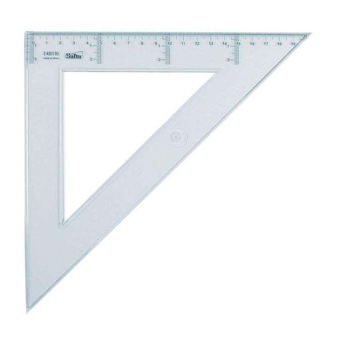 Escuadra de 30 cm. cristal 2 Escuadra de 30 cm. cristal 2
