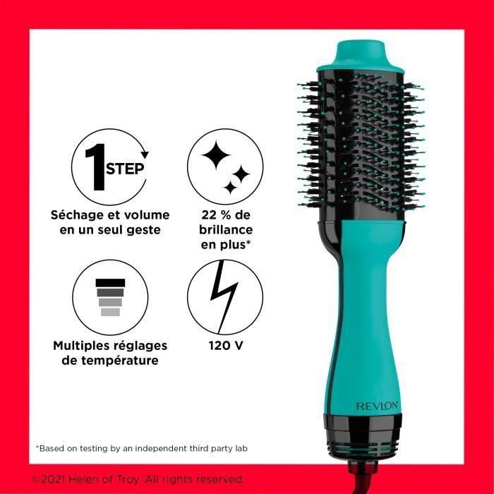 Revlon Cepillo de Secado y Peinado Teal Blue - Tecnología Iónica, 2 Velocidades, 3 Niveles de Calor, Revestimiento Cerámico, Azul 1 Revlon Cepillo de Secado y Peinado Teal Blue - Tecnología Iónica, 2 Velocidades, 3 Niveles de Calor, Revestimiento Cerámico, Azul 1