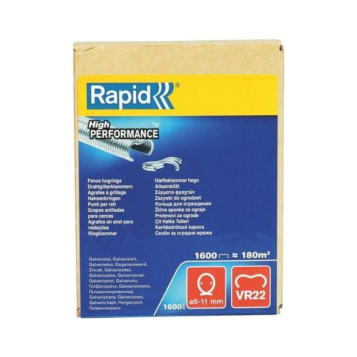 Rapid Grapas o anillos para cercas Vr22 1.6m, para mallas de alambre de 5-11mm, 1000 piezas, Ref. 40108810 1