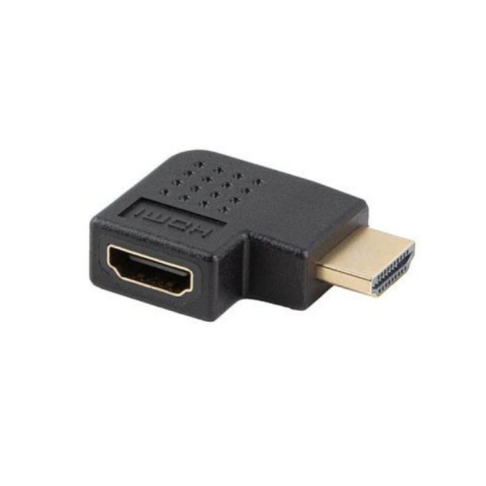 Lanberg Adaptador HDMI 4K Macho - Hembra Angulo Macho a Hembra Chapado en Oro PVC Negro 2