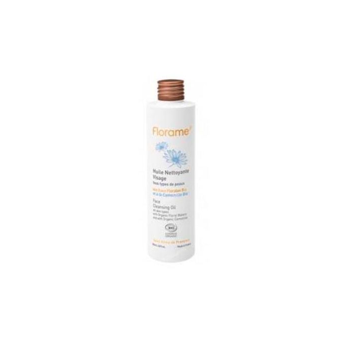 FLORAME Aceite Limpiador Facial Elimina Maquillaje Piel Todo Tipo Certificado Cosmos Organic 200 ml