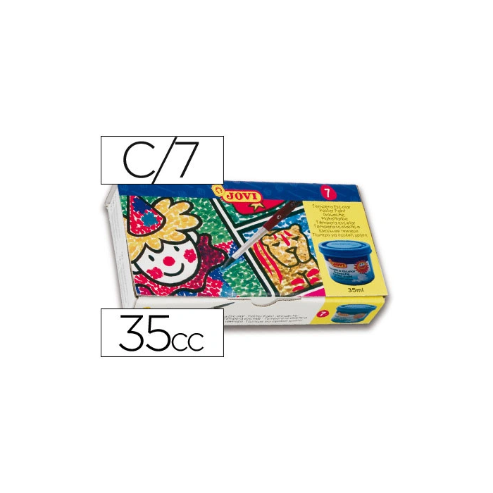 Jovi Estuche Témpera Escolar 7 Botes 35 mL + Pincel C-Surtidos 0 Jovi Estuche Témpera Escolar 7 Botes 35 mL + Pincel C-Surtidos 0