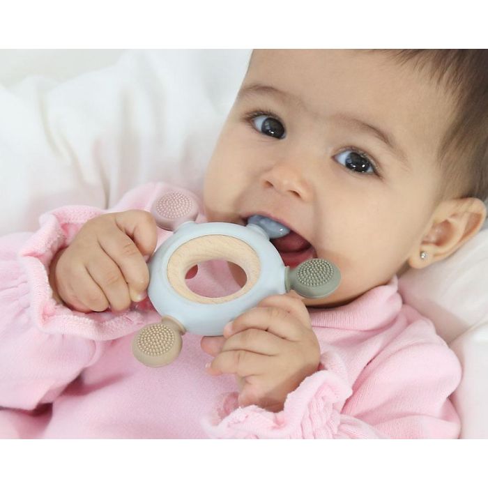 KioKids Mordedor Madera y Silicona Estrella Ecofriendly +3 Meses 1