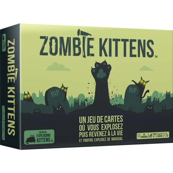 Asmodee Gatitos explosivos: gatitos zombies - Idioma francés 0 Asmodee Gatitos explosivos: gatitos zombies - Idioma francés 0