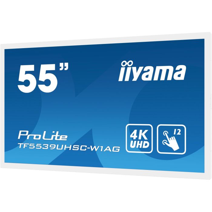 iiyama TF5539UHSC-W1AG Monitor Táctil 55" 4K Ultra HD LED IPS Blanco, HDMI+DP, Multitáctil 15 puntos 15
