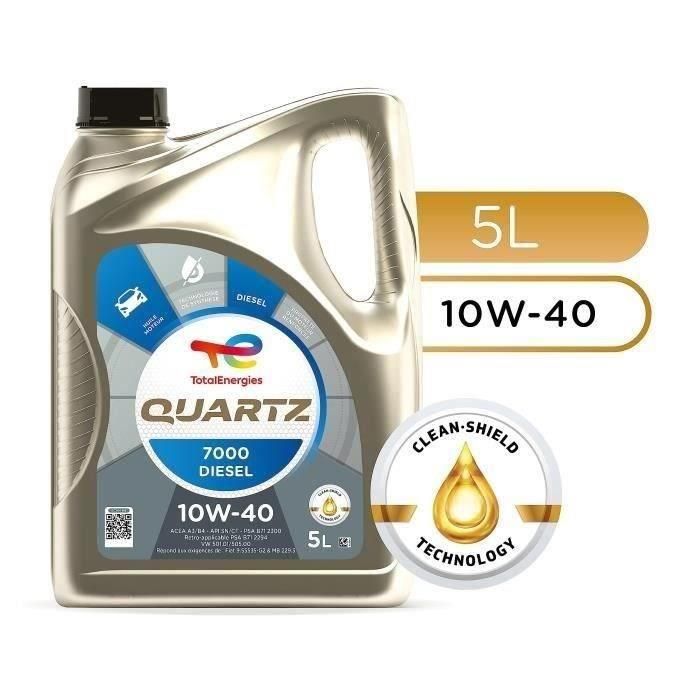 Total Cuarzo 7000 Aceite Motor Diesel 10W40 5L 1 Total Cuarzo 7000 Aceite Motor Diesel 10W40 5L 1