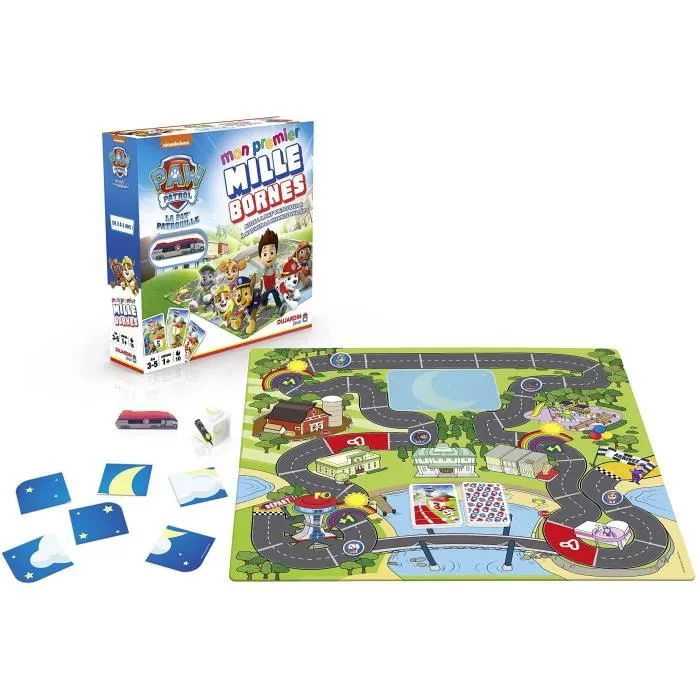 Dujardin Mille Bornes Pat Patrol Juego de Cartas - ¡Ayuda a encontrar a Gallinetta en el Gran Valle! 1