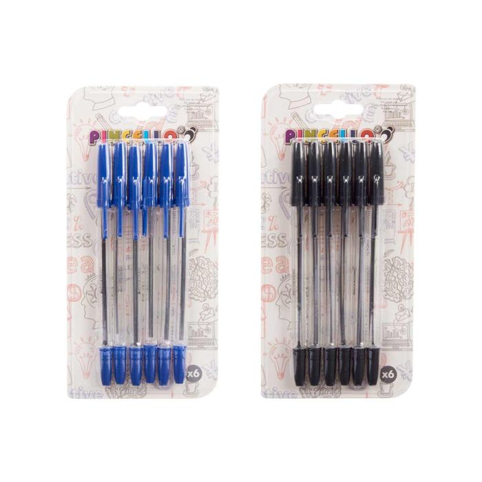 Set 6 Boligrafos Normales Surtidos Pincello 10X21CM (24 Unidades) 2 Set 6 Boligrafos Normales Surtidos Pincello 10X21CM (24 Unidades) 2