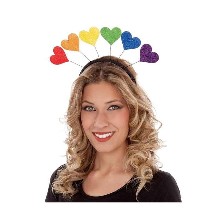 My Other Me Diadema Corazones Arco Iris Multicolor Talla Única Poliéster/PVC 0 My Other Me Diadema Corazones Arco Iris Multicolor Talla Única Poliéster/PVC 0