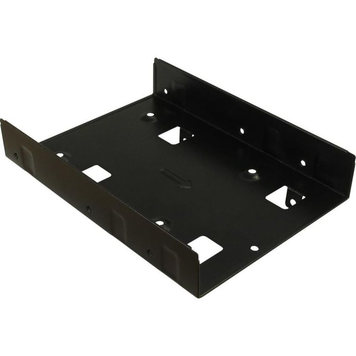 Inter-Tech 88885232 Kit de Montaje para 2x 2.5" a 3.5", Panel Frontal Embellecedor, Negro, Acero 2