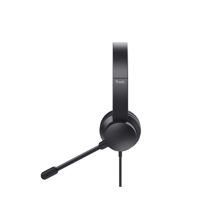 Trust Auriculares Ayda Estéreo con Micrófono, Cancelación de Ruido Ambiental, Cable USB, Negro 4