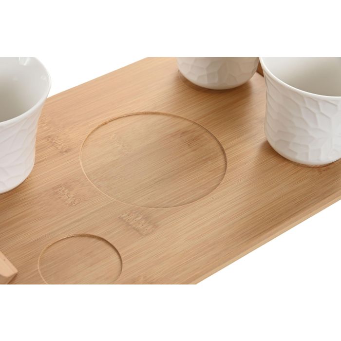 Juego de Tazas de Café Home ESPRIT Blanco Bambú Porcelana 1 Juego de Tazas de Café Home ESPRIT Blanco Bambú Porcelana 1