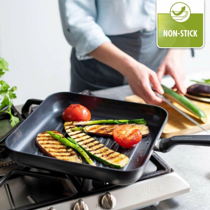 Green Pan Grill Menphis Square 28 cm - Sartén antiadherente de cerámica, libre de PFAS, compatible con todas las cocinas 1 Green Pan Grill Menphis Square 28 cm - Sartén antiadherente de cerámica, libre de PFAS, compatible con todas las cocinas 1