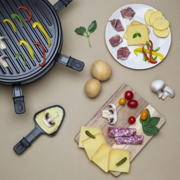 WEASY LUGA60 - Raclette y parrilla para 4 personas - 900W - Revestimiento antiadherente - 30x30cm - Placa extraíble 4 WEASY LUGA60 - Raclette y parrilla para 4 personas - 900W - Revestimiento antiadherente - 30x30cm - Placa extraíble 4