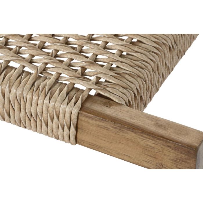 DKD Home Decor Descalzadora Boho de Teca y Fibra Marrón 120 x 40 x 45 cm 2 DKD Home Decor Descalzadora Boho de Teca y Fibra Marrón 120 x 40 x 45 cm 2