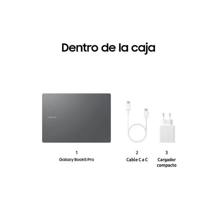 Portátil Samsung Galaxy Book5 Pro Intel Core Ultra 7-256V/ 16GB/ 512GB SSD/ 14" Tactil/ Win11 Pro 4 Portátil Samsung Galaxy Book5 Pro Intel Core Ultra 7-256V/ 16GB/ 512GB SSD/ 14" Tactil/ Win11 Pro 4