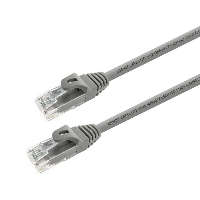 Aisens Cable de Red Latiguillo RJ45 LSZH Cat.6A UTP AWG24 Gris 2,0M 500Mhz 10 Gigabit