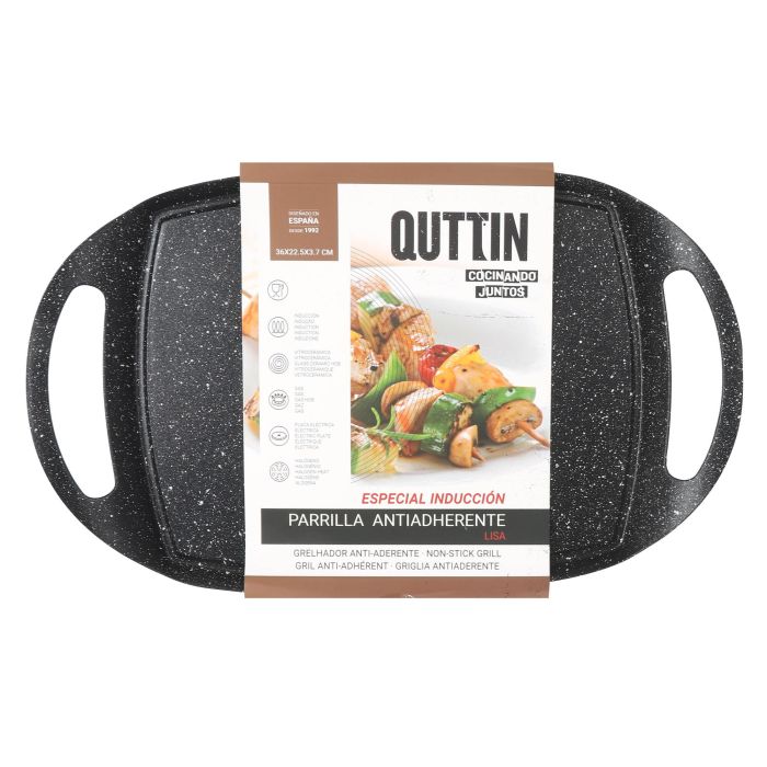 Parrilla rectangular lisa Quttin 36 x 22.5 x 3.7 cm (6 Unidades) 1