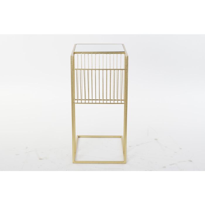 DKD Home Decor Revistero Dorado Metal y Espejo 35 x 71 x 48 cm 4 DKD Home Decor Revistero Dorado Metal y Espejo 35 x 71 x 48 cm 4