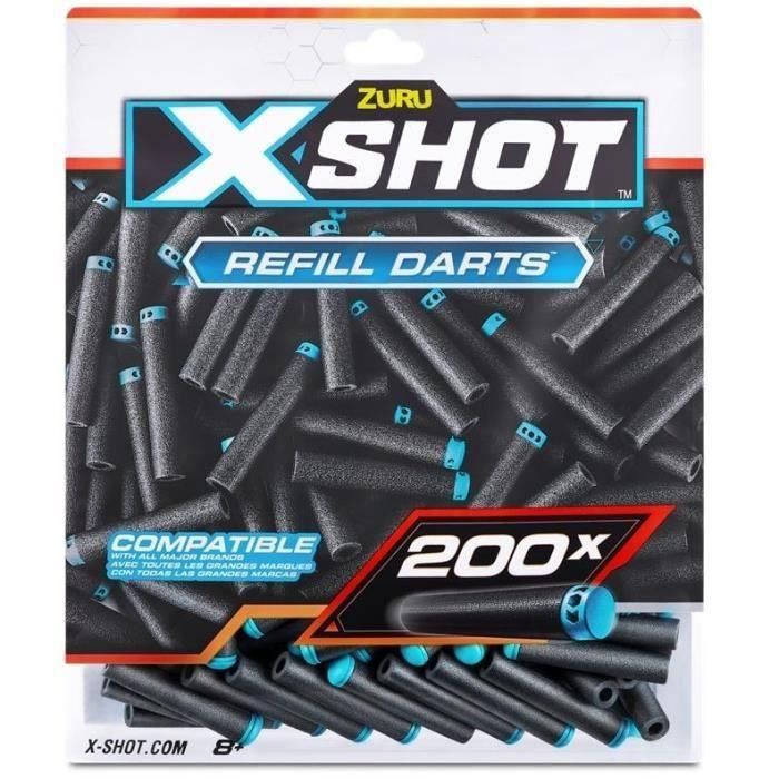 Recambios de dardos - ZURU - X-SHOT Excel Pack 200 - Tecnología Air Pocket - Compatibilidad universal - Paquete práctico 3 Recambios de dardos - ZURU - X-SHOT Excel Pack 200 - Tecnología Air Pocket - Compatibilidad universal - Paquete práctico 3