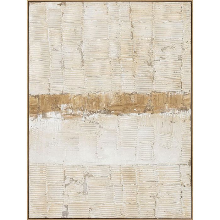 DKD Home Decor Cuadro Abstracto Urban Beige Blanco 92x122x4.5 cm - Pack 2 Unidades 4