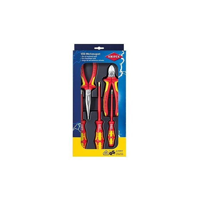 Knipex VDE-Werkzeugsatz Zangenset 5 piezas - Alicates profesionales aislados para electricistas