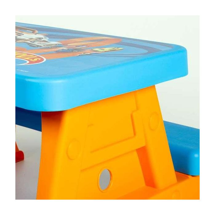 Conjunto de Mesa Infantil y Pongotodo Hot Wheels Azul Naranja Plástico 69 x 42 x 79 cm 4