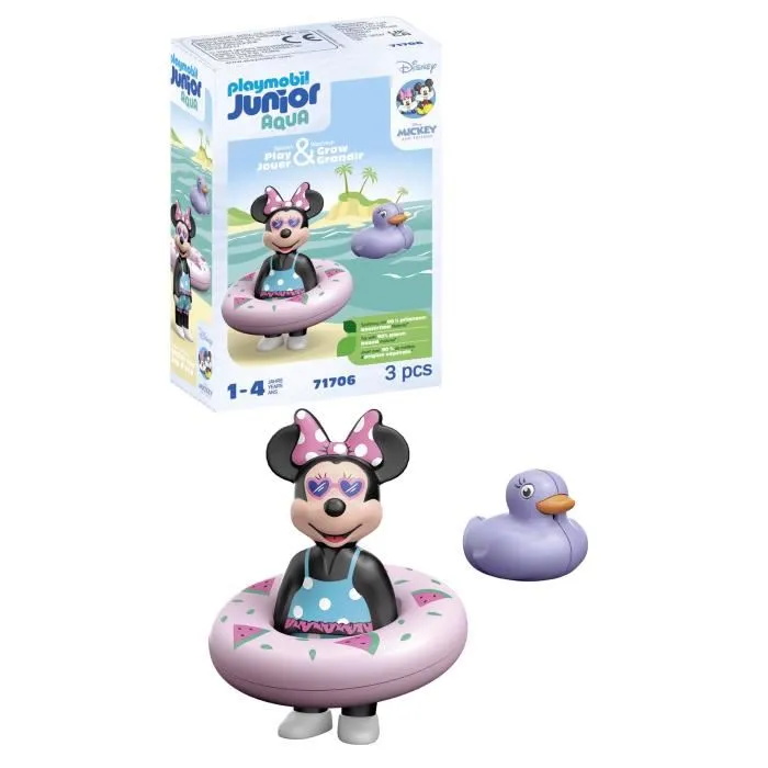 Playmobil Minnie Viaje a la Playa Junior 71706 Set de Baño para Bebés +12 meses Disney 3