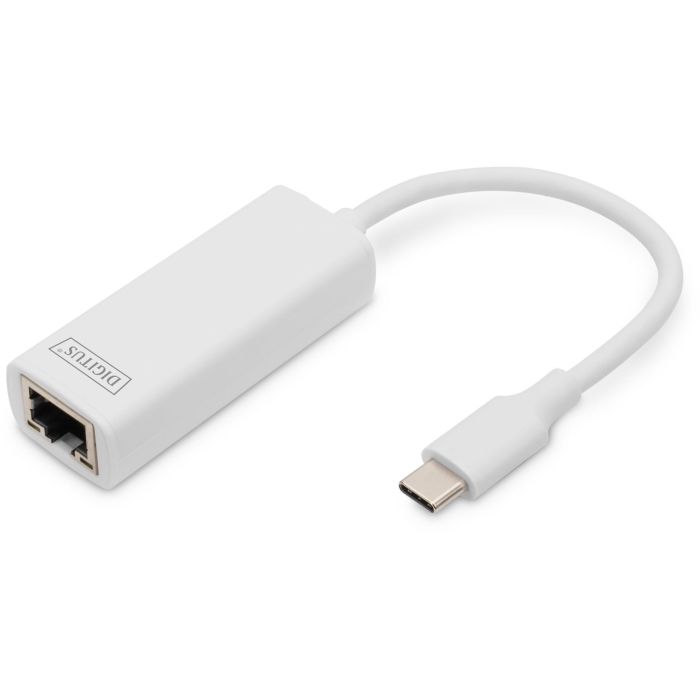DIGITUS USB3.0/C -> RJ45 Gigabit Ethernet St/Bu Adaptador USB Tipo-C a Ethernet RJ45 Gigabit, Aluminio, 0.2m