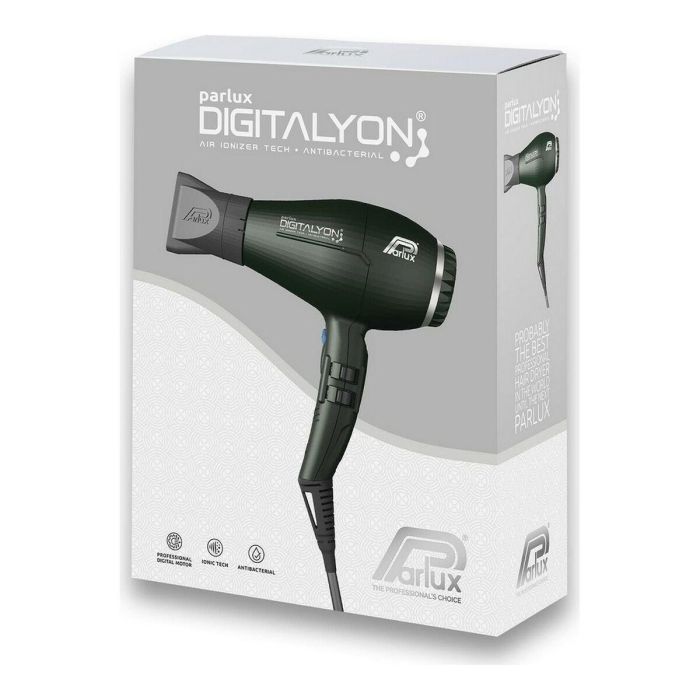 Parlux DIGITALYON Secador de Pelo Antracita. Tecnología Iónica, Filtro HFS. Diseño Ergonómico para Secado Profesional. 1 unidad. 1 Parlux DIGITALYON Secador de Pelo Antracita. Tecnología Iónica, Filtro HFS. Diseño Ergonómico para Secado Profesional. 1 unidad. 1