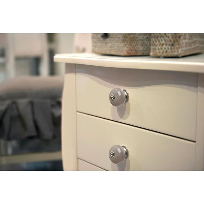 Blister con 4 pomos redondos para mueble fabricado en porcelana acabado gris mod. e517 ø40mm rei 2 Blister con 4 pomos redondos para mueble fabricado en porcelana acabado gris mod. e517 ø40mm rei 2
