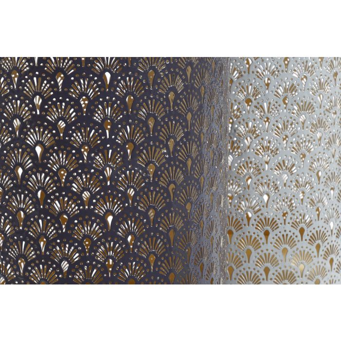 Portavela Glam DKD Home Decor Beige Malva 24 x 57 x 24 cm (2 Unidades) 2