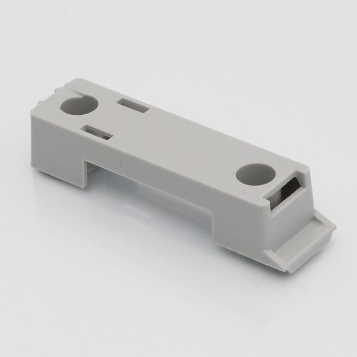 Salice H14 Adaptador para SMOVE, Codo 0, de Atornillar, Puertas con Regreso 0-12mm, Cobertura Total, Gris