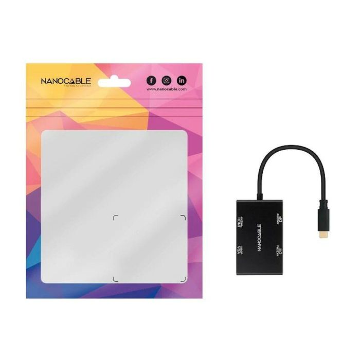 Hub USB-C NANOCABLE 10.16.4307 Negro 2