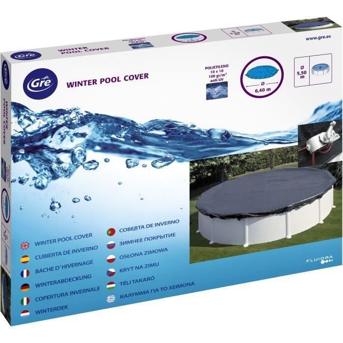 GRE - Cobertor de invierno 120g / m² para piscina de Ø3,50m 2 GRE - Cobertor de invierno 120g / m² para piscina de Ø3,50m 2