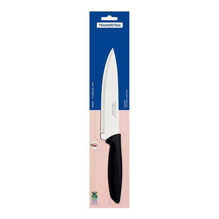 Tramontina Cuchillo Chef Plenus Negro 180 mm Acero Inoxidable 1