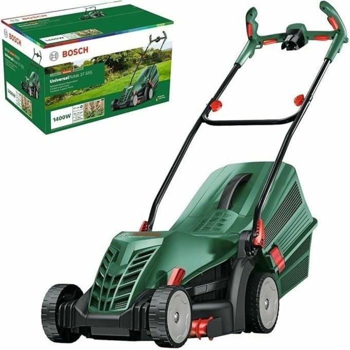 Bosch UniversalRotak 37-555 Cortacésped con cable, motor 1400W, 37 cm ancho de corte, 40 L depósito Bosch UniversalRotak 37-555 Cortacésped con cable, motor 1400W, 37 cm ancho de corte, 40 L depósito