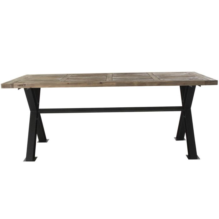 Mesa Vintage DKD Home Decor Natural Negro 100 x 78 x 200 cm 3