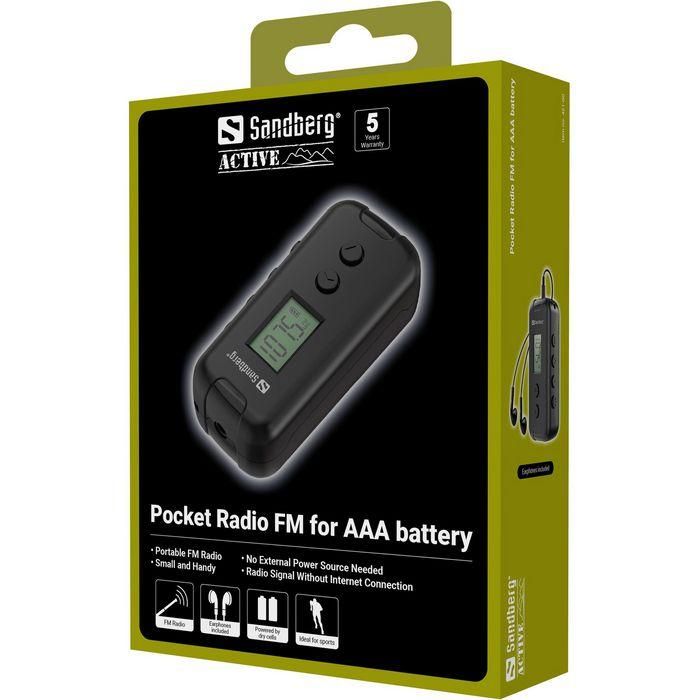 Sandberg Radio FM de Bolsillo para Pila AAA, Compacta, Auriculares Incluidos, para Emergencias y Actividades al Aire Libre 9