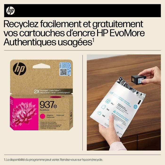 HP 937e EvoMore Magenta Original Ink Cartridge 6 HP 937e EvoMore Magenta Original Ink Cartridge 6