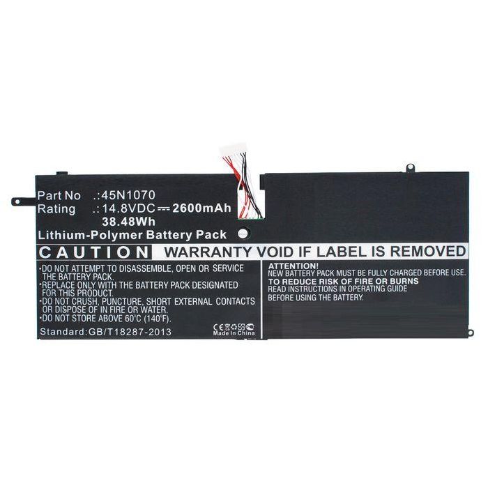 CoreParts Laptop Battery for Lenovo 38Wh Li-Pol 14.8V 2600mAh Black, ThinkPad X1 Carbon 3444, ThinkPad X1 Carbon 3444 14", ThinkPad X1 Carbon 2 CoreParts Laptop Battery for Lenovo 38Wh Li-Pol 14.8V 2600mAh Black, ThinkPad X1 Carbon 3444, ThinkPad X1 Carbon 3444 14", ThinkPad X1 Carbon 2