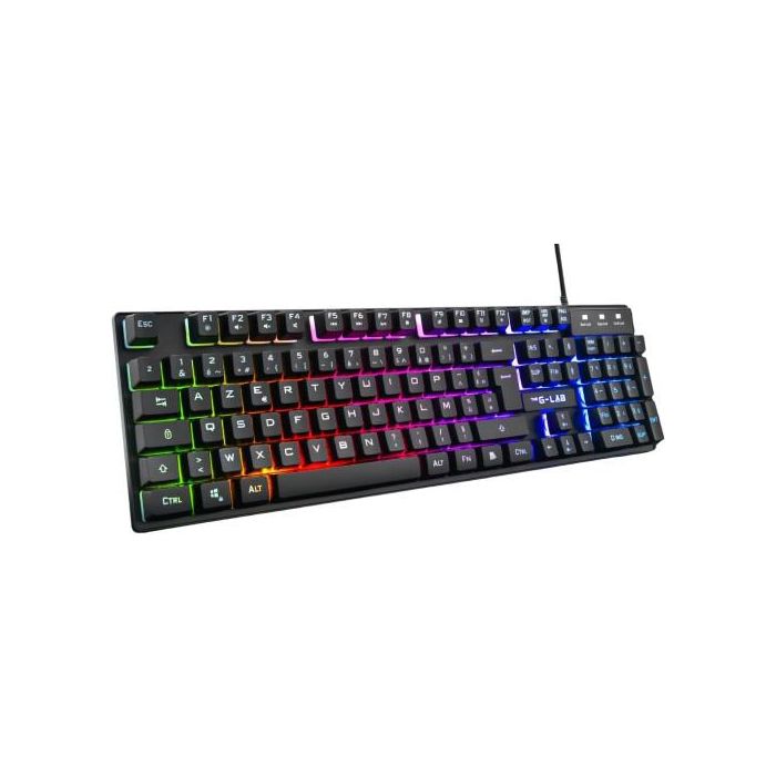 THE G-LAB Teclado Gaming KEYZ-CAESIUM/SP TKL Membrana QWERTY Español Retroiluminación Multicolor Antighosting PC PS4 PS5 Negro 1