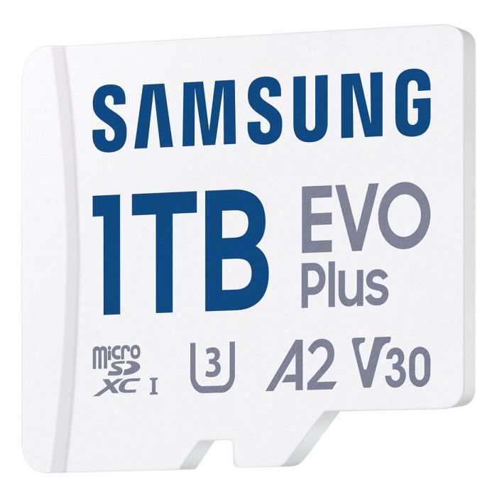 Samsung Tarjeta de Memoria EVO Plus 1TB microSDXC con Adaptador, Clase 10 U3 V30 A2, 160MB/s Lectura - MB-MC1T0SA/EU 1
