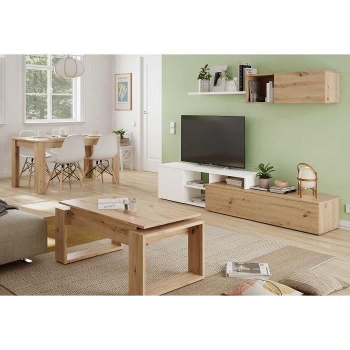 Mesa de centro elevable - BALTIK - Rectangular - Roble - Con patas - 105 x 55 x 45 cm 2 Mesa de centro elevable - BALTIK - Rectangular - Roble - Con patas - 105 x 55 x 45 cm 2