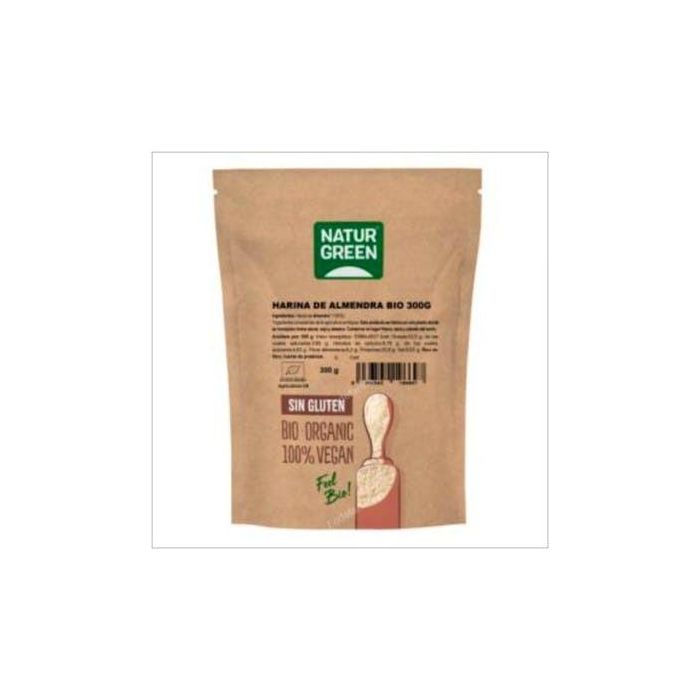 NATURGREEN Harina de Almendra 300g Bio Sin Gluten y Vegan, Rica en Fibra y Proteínas