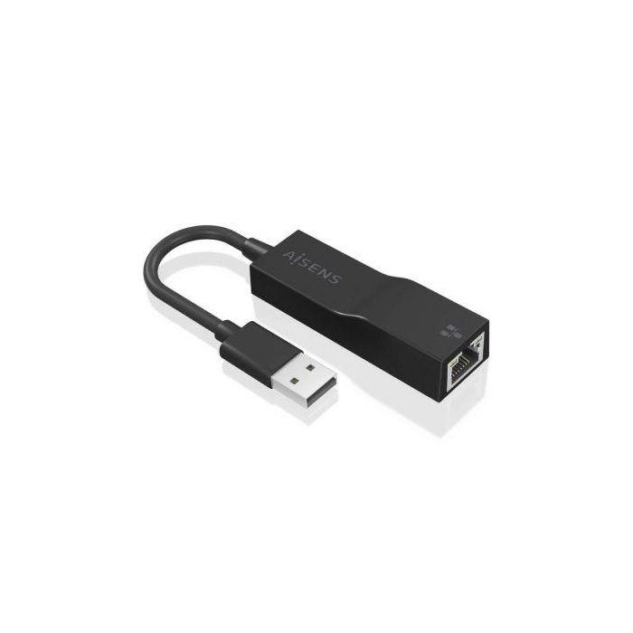Adaptador USB 3.0 Aisens A106-0766/ USB Macho - RJ45 Hembra/ 15cm/ Negro
