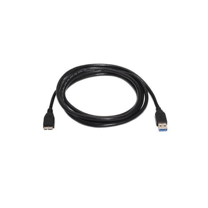 Cable USB 3.0 Aisens A105-0044/ USB Macho - MicroUSB Macho/ Hasta 9W/ 625Mbps/ 2m/ Negro 1
