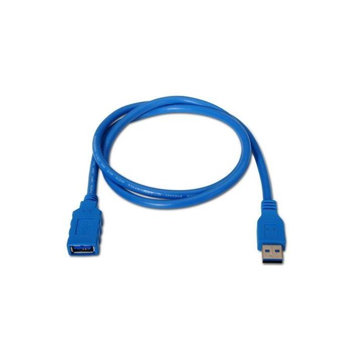 Cable Alargador USB 3.0 Aisens A105-0045/ USB Macho - USB Hembra/ Hasta 9W/ 625Mbps/ 1m / Azul 1