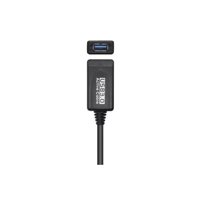 Cable Alargador USB 3.0 con Amplificador Aisens A105-0525/ USB Macho - USB Hembra/ Hasta 9W/ 625Mbps/ 5m/ Negro 1