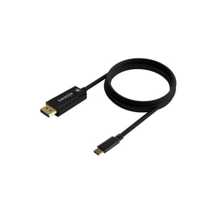 Cable Conversor Aisens A109-0688/ USB Tipo-C Macho - DisplayPort Macho/ Hasta 27W/ 1250Mbps/ 80cm/ Negro 1
